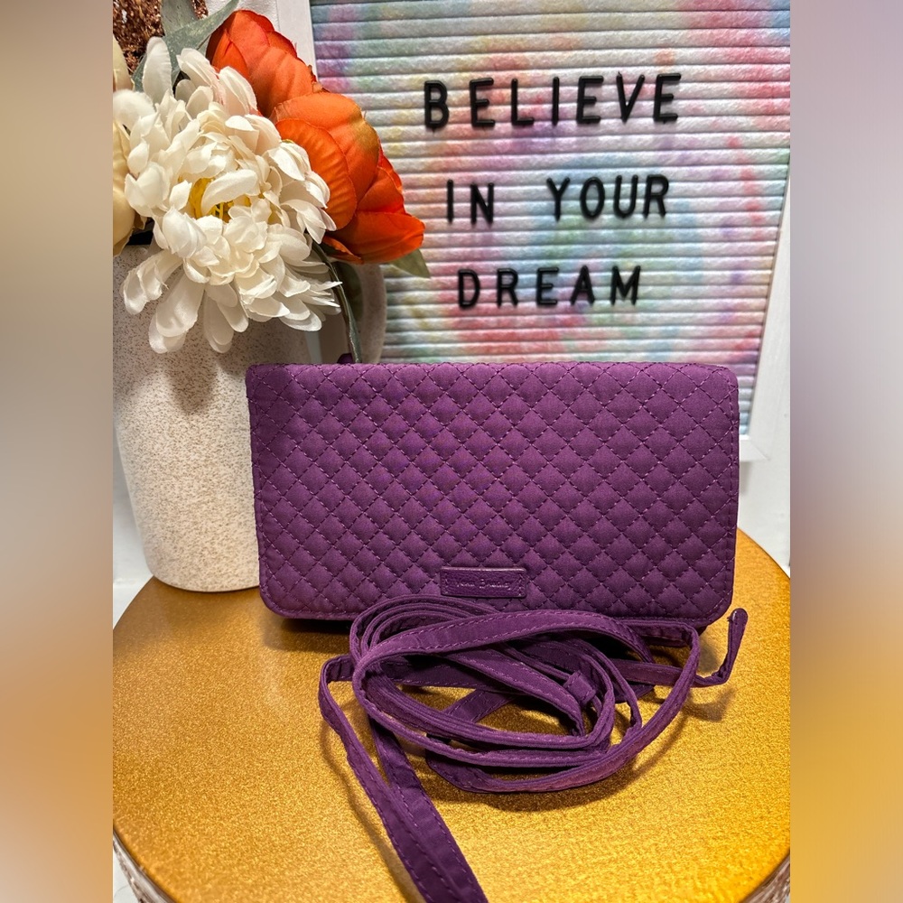 Vera Bradley Purple Quilted Crossbody Bag